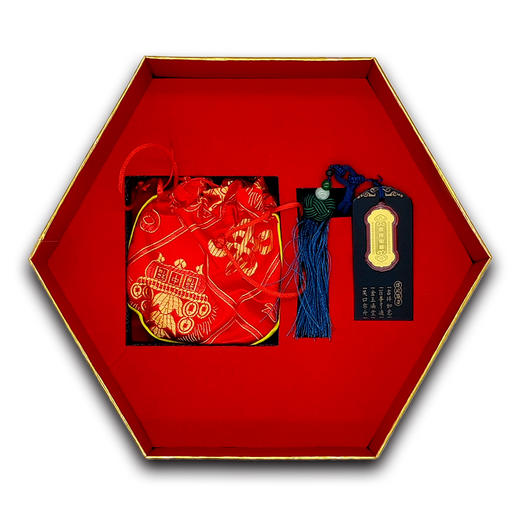 邮储银行添福吉祥年大礼盒 含纯金上上签0.5克、纯银饺子钱6个12克、吉祥爆竹挂饰 商品图3