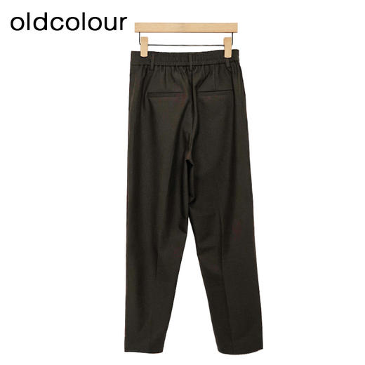 oldcolour黑色休闲裤春季新款高腰显瘦气质直筒西装裤女P11073416 商品图3