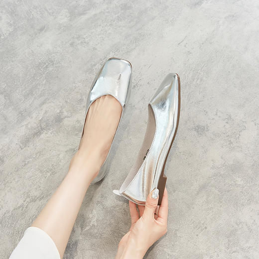 ZHR平底蛋卷鞋通勤鞋奶奶鞋女皮鞋子女豆豆鞋浅口女单鞋女鞋 商品图14