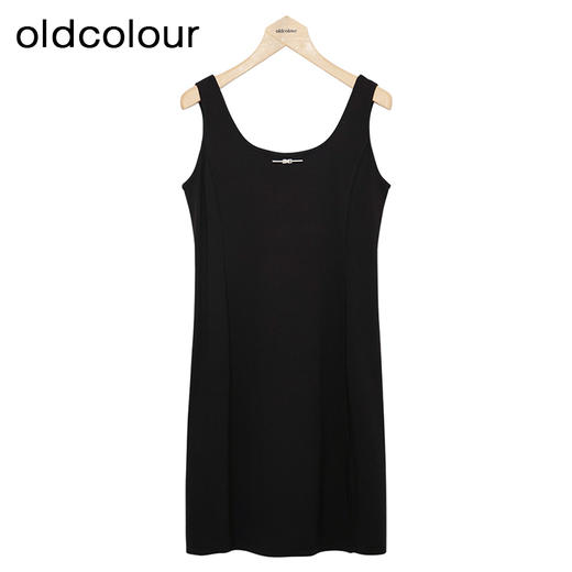 oldcolour黑色长袖连衣裙春季新款设计感小众气质两件套P12103407 商品图2