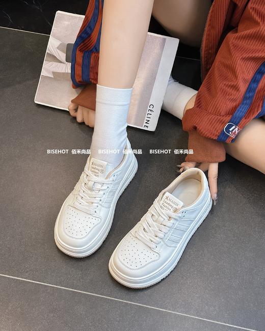 新品厚底单层皮大口休闲小白鞋813B41532（W） 商品图2