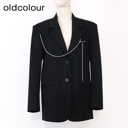 oldcolour2023春新款高级气质设计感宽松显瘦西装外套女P11048171 商品图4