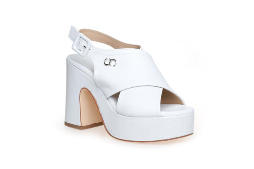 豪麟名鞋CESARE CASADEI女装羊皮革精致凉鞋C40630L白色 商品图0