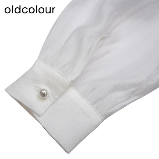 oldcolour牛仔连衣裙春季新款V领拼接高腰显瘦长裙女DP11107663 商品图4