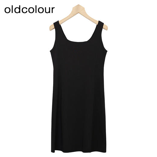 oldcolour黑色长袖连衣裙春季新款设计感小众气质两件套P12103407 商品图3