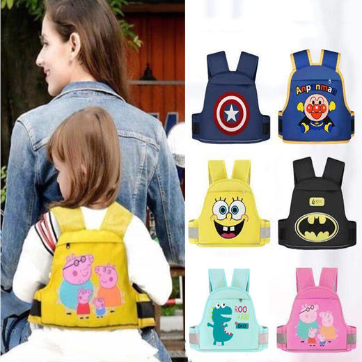 【安全可靠！多功能骑行安全带】1-12周岁都能使用，电动摩托车儿童安全带，电瓶车宝宝绑带小孩背带防摔带娃神器 商品图1