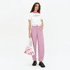 SELFWHO 棱镜粉色休闲裤女2024新款夏季小个子显瘦简约百搭直筒裤 商品缩略图1