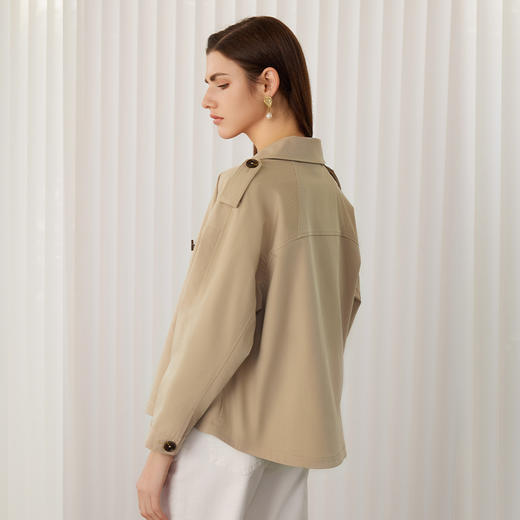 【短款双排扣风衣外套】24年春夏新品女士短款时尚通勤小外套 商品图2