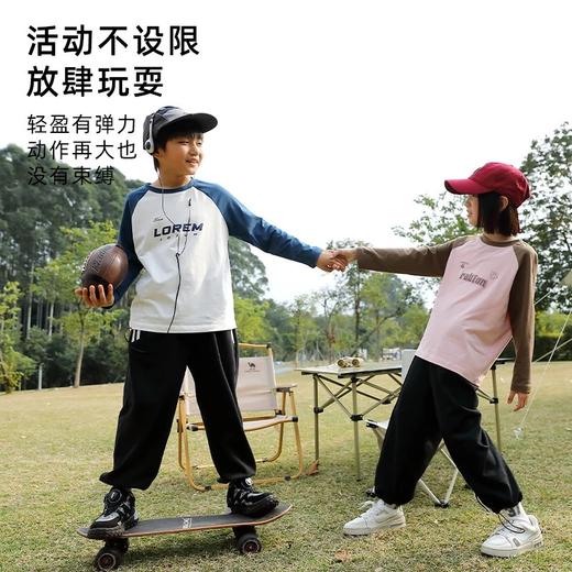 【2024新款】龙之涵 亲子款“小格雷”休闲运动卫裤 中大童毛圈布休闲裤 婴幼儿A类标准 100-185码2色可选 商品图4