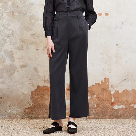 famecoco范可儿通勤垂感西装阔腿裤女士休闲裤长裤FAC1GA013 商品图0