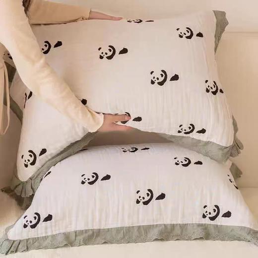 枕巾纯棉花边枕巾 商品图0