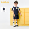 【限时秒杀】巴拉巴拉儿童套装男童短袖两件套新款夏装女童装校园风兄妹装 商品缩略图0