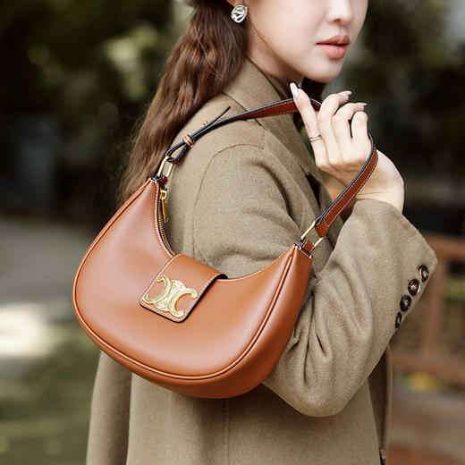 经典百搭马鞍包，腋下包真皮单肩斜挎包QSL2512 商品图0