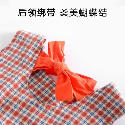 女童连衣裙夏季薄款无袖宝宝复古裙子小童公主裙韩版儿童格子裙夏 商品图3