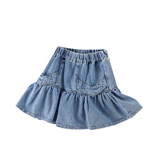 女童短裙夏季薄款宝宝软牛仔裤小童韩版百褶裙夏装裤裙儿童半身裙 商品图4
