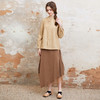 Famecoco范可儿不规则拼接网纱半身裙女士纯棉长裙 商品缩略图4