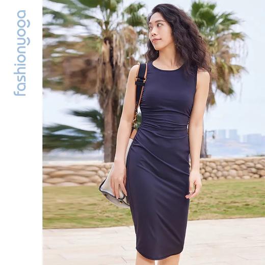 凡圣瑜伽侧腰抽褶修身连衣裙 FC14521 商品图4