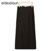 oldcolour纯色高腰半身裙春季新款设计感直筒中长裙女HP15063215 商品缩略图3