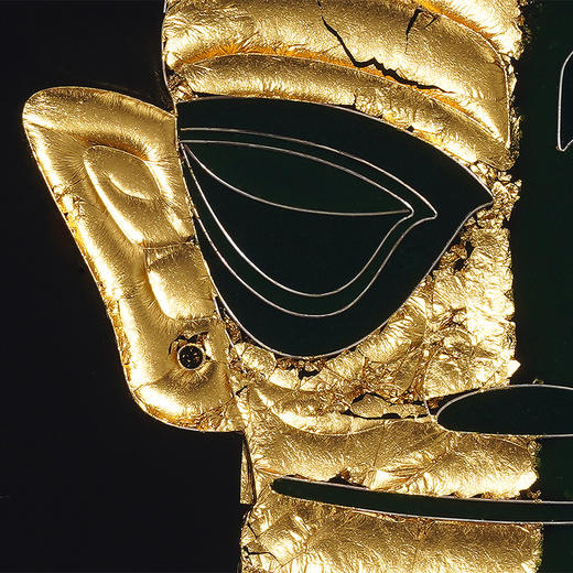 子佩集纯手工制作三星堆系列银花丝金箔珐琅掐丝挂画(含框 手工定制预售 20天出货)大师工坊原创设计2403 商品图2