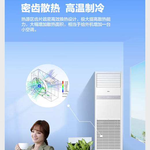 海尔（Haier）5匹 二级能效 变频冷暖 立柜式空调 KFRd-120LW/5YAF82 商品图2