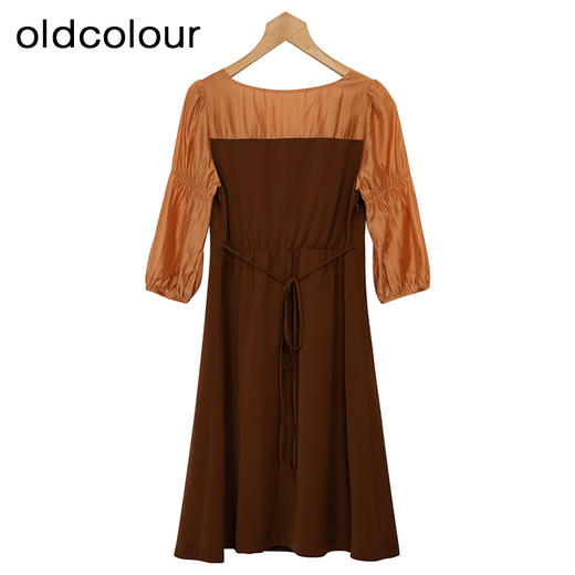 oldcolour法式连衣裙春季新款高腰显瘦时尚气质中长裙女P13102422 商品图1