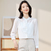 【圆领荷叶边】罗蒙女士长袖衬衫简约清新舒适轻薄款衬衫开衫女 商品缩略图4