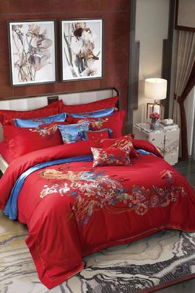 富安娜艺术家纺龙凤呈囍八件套