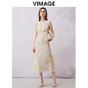 VIMAGE纬漫纪夏季新款气质收腰显瘦无袖印花连衣裙V2107752 商品缩略图0