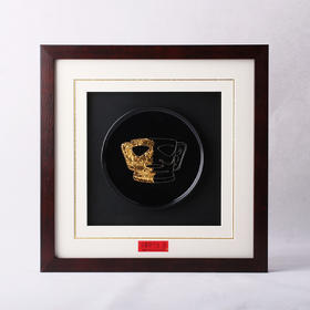 子佩集纯手工制作三星堆系列银花丝金箔珐琅掐丝挂画(含框 手工定制预售 20天出货)大师工坊原创设计2403