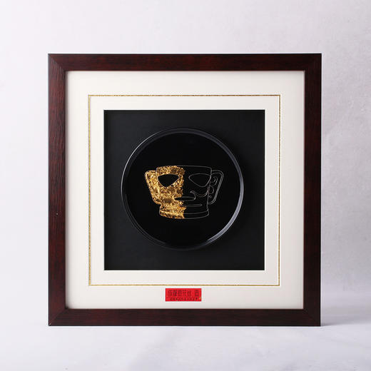 子佩集纯手工制作三星堆系列银花丝金箔珐琅掐丝挂画(含框 手工定制预售 20天出货)大师工坊原创设计2403 商品图0