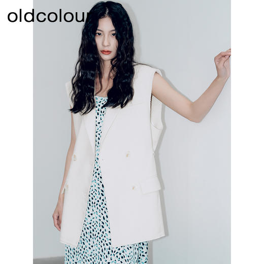 oldcolour西装马夹背心2023春季高级感气质中长款坎肩女P12032210 商品图0