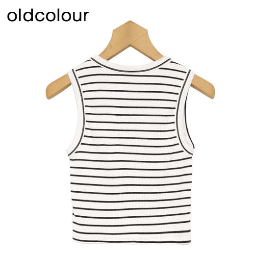 oldcolour黑色短款外套春季新款设计感气质T恤两件套女DP11041606 商品图3