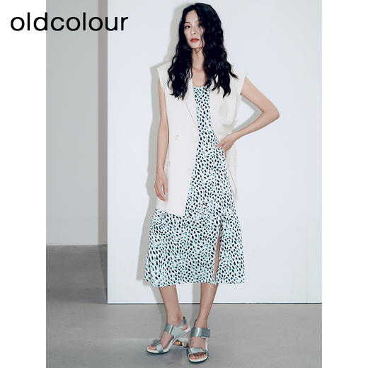 oldcolour西装马夹背心2023春季高级感气质中长款坎肩女P12032210 商品图2