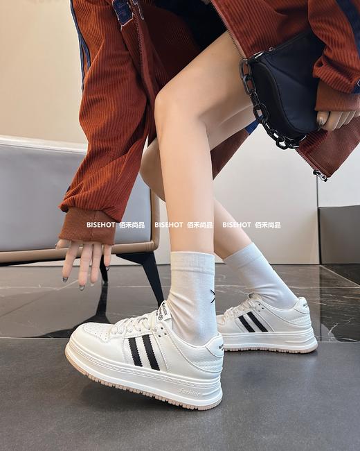 新品厚底单层皮大口休闲小白鞋813B41532（W） 商品图7