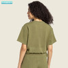 【人造棉】侧抽绳圆领短袖 短款上衣 商品缩略图1