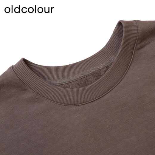 oldcolour短款卫衣春季新款设计感拼接圆领长袖上衣女P12024403 商品图4