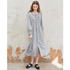 famecoco范可儿棉麻方领文艺连衣裙女宽松小众长裙FAC1FA009 商品缩略图4