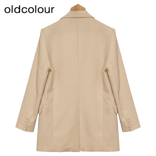 oldcolour杏色西装外套春季新款直筒休闲气质小西服女P11048414 商品图1
