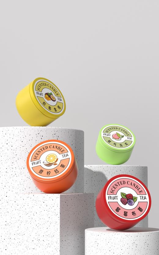 AL美通香薰蜡烛无烟椰蜡室内持久茶果微甜礼盒果茶香味蜡烛香氛 商品图2