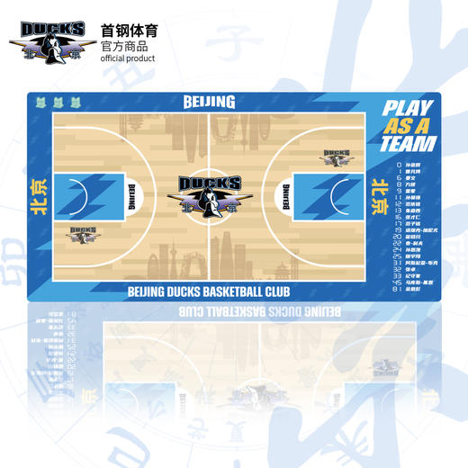 北京首钢篮球俱乐部官方商品 |  首钢体育鼠标垫电竞垫篮球迷 商品图0