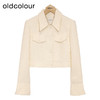 oldcolour白色短款外套春季新款小香风气质直筒上衣女P11041169 商品缩略图0