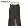 oldcolour牛仔半身裙春季新款纯色复古气质高腰中长裙女P12065291 商品缩略图0