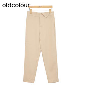 oldcolour纯色休闲裤春季新款通勤气质直筒小脚西装裤女P12073238