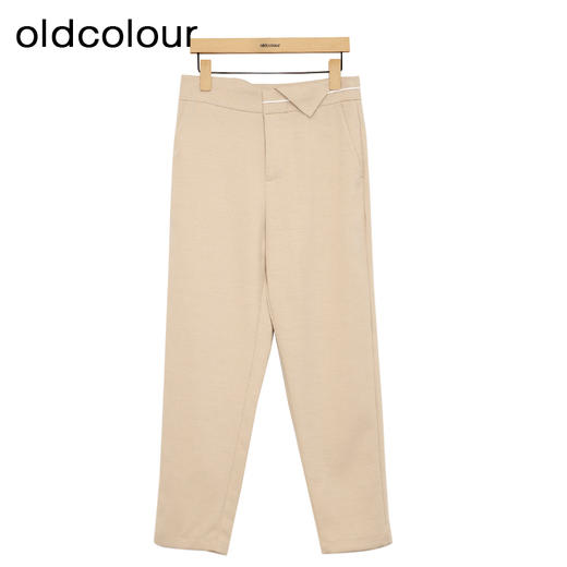 oldcolour纯色休闲裤春季新款通勤气质直筒小脚西装裤女P12073238 商品图0