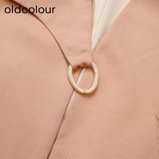 oldcolour粉色休闲西装春季新款设计感通勤简约外套女P12048503 商品图3