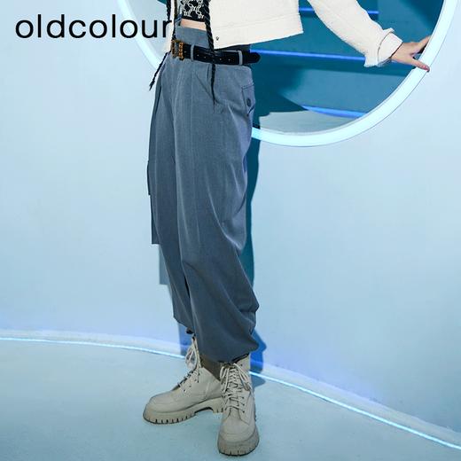 oldcolour2023春季新款复古高腰显瘦锥形西装休闲裤女P11073164 商品图0