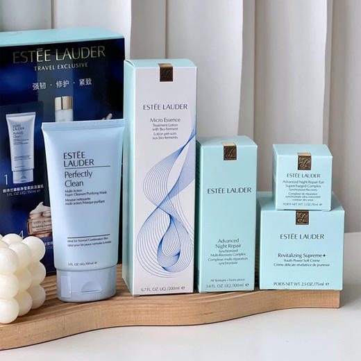 【保税仓直发·全球购·蚂蚁链可扫码溯源】ESTEE LAUDER雅诗兰黛增量五件套「洁面150ml+智妍面霜75ml+原生液200ml+小棕瓶精华100ml+抗蓝光眼霜15ml【爆款专属】 商品图9