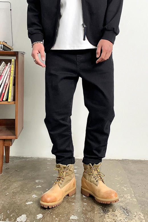 徐太浪美式高街水洗黑色牛仔裤男春季潮牌潮流痞帅大码修身小脚裤 商品图4