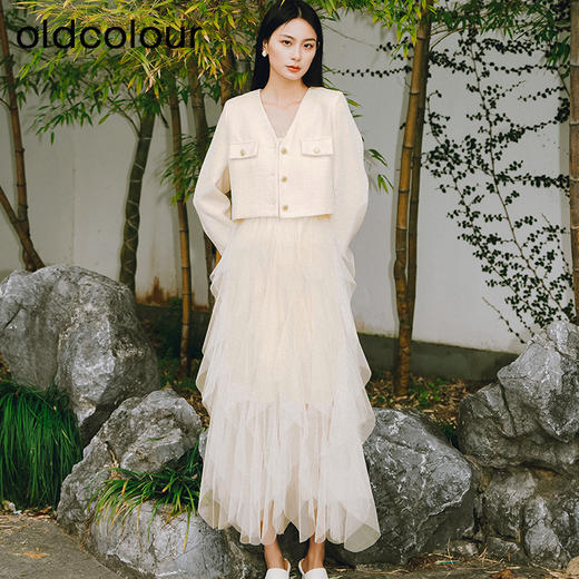 oldcolour吊带连衣裙套装2023春季小香风气质仙女纱裙DP11103655 商品图3