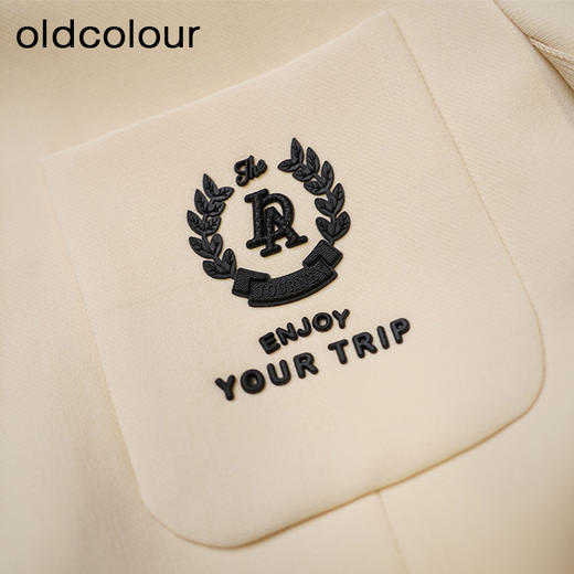 oldcolour纯色西装外套春季新款直筒高级休闲气质西服女P11048187 商品图4